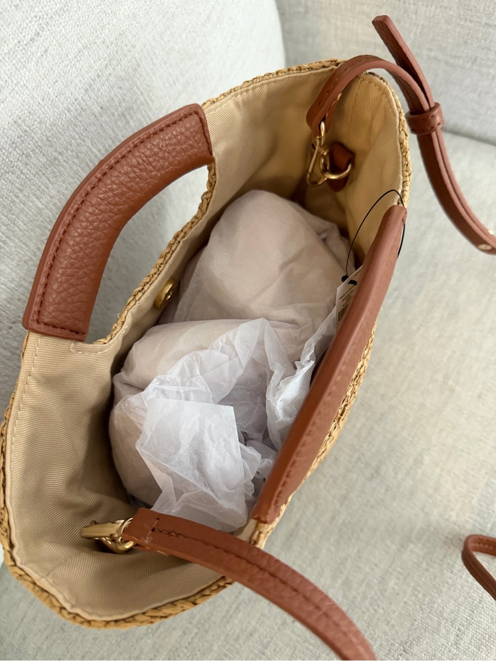Banana Republic Factory - Straw Mini Bucket Bag (Crossbody) - Picture 3 of 6